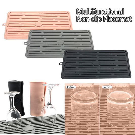 Foldable Silicone Drain Pad Non-slip Drain Drying Flume Draining Mat