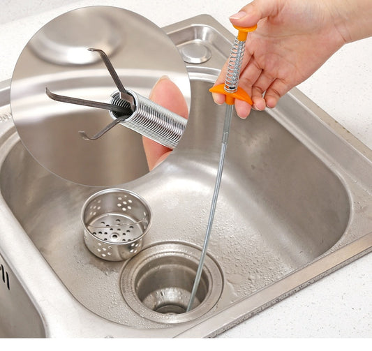 60cm Sewer Cleaning Brush Home Bendable Sink Tub